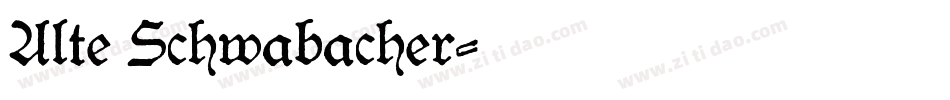 Alte Schwabacher字体转换